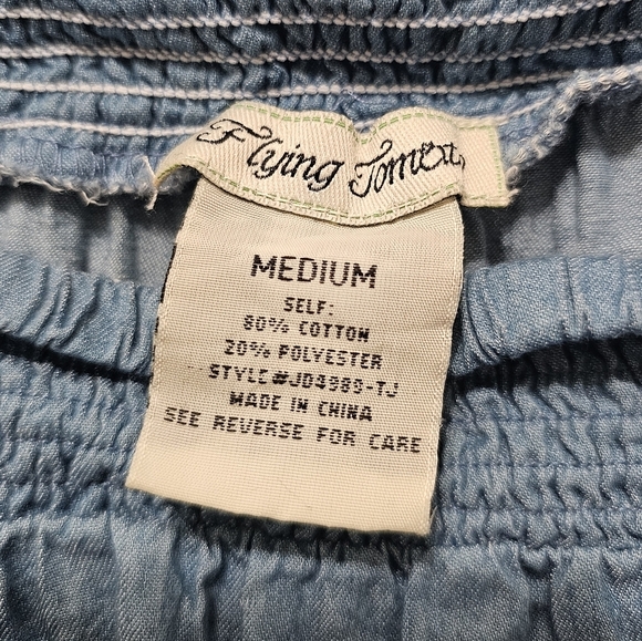 FLYING TOMATO Chambray Peasant Dress Size M - Picture 10 of 10